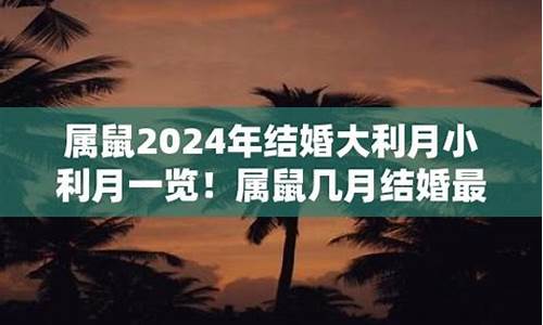 属鼠2024年大利月是几月份_2024年属鼠人的全年每月